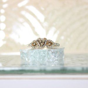 ❤️Rose Gold Heart Peridot Simulated Diamond Ring size 9